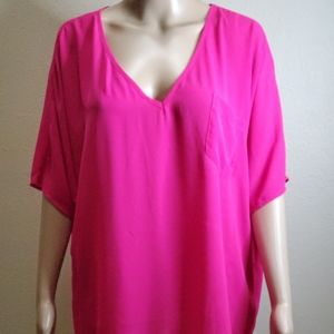 Boston Proper Hot Pink Blouse
